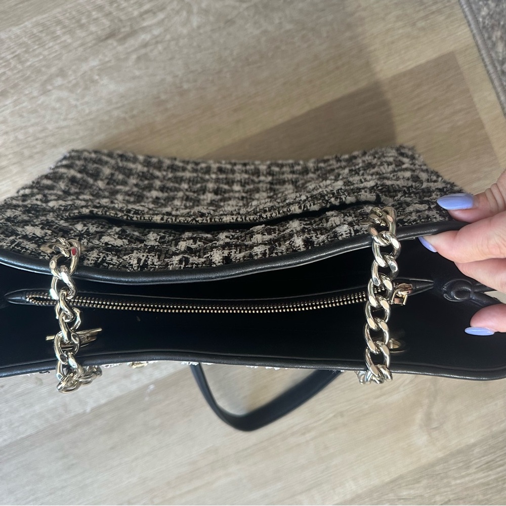 Kate Spade Black and White Tweed shoulder Bag - Picture 4 of 11